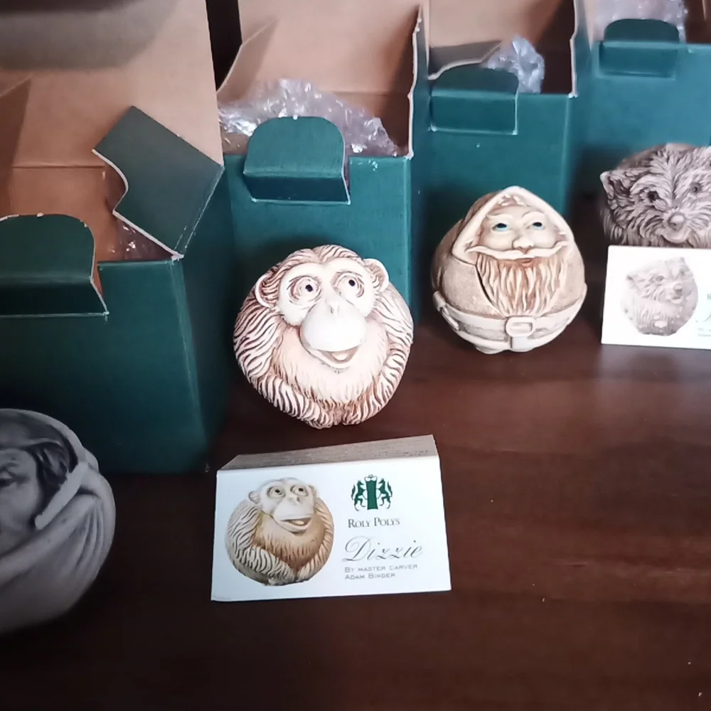 Set of 8 -Harmony KinGdom Roly Poly w/Box FERGIE -Monica... Sculptures Figurines